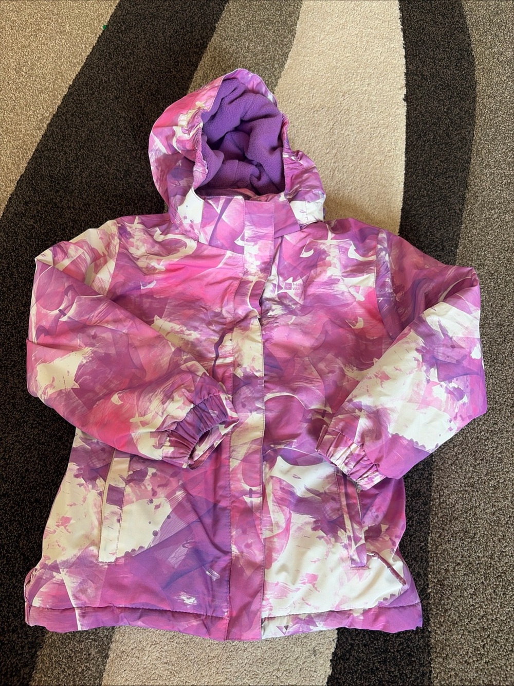 Girls Mountain Warehouse Size 7-8 Years Coat Jacket Purple Short Casual Zip